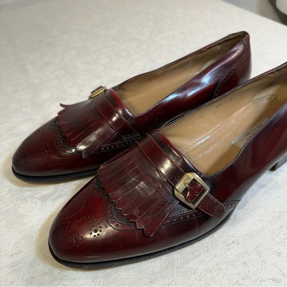 Bally “Bentley” Burgundy Italy Leather Kiltie Loafers SIZE 11D MENS Dress Shoes main image 10